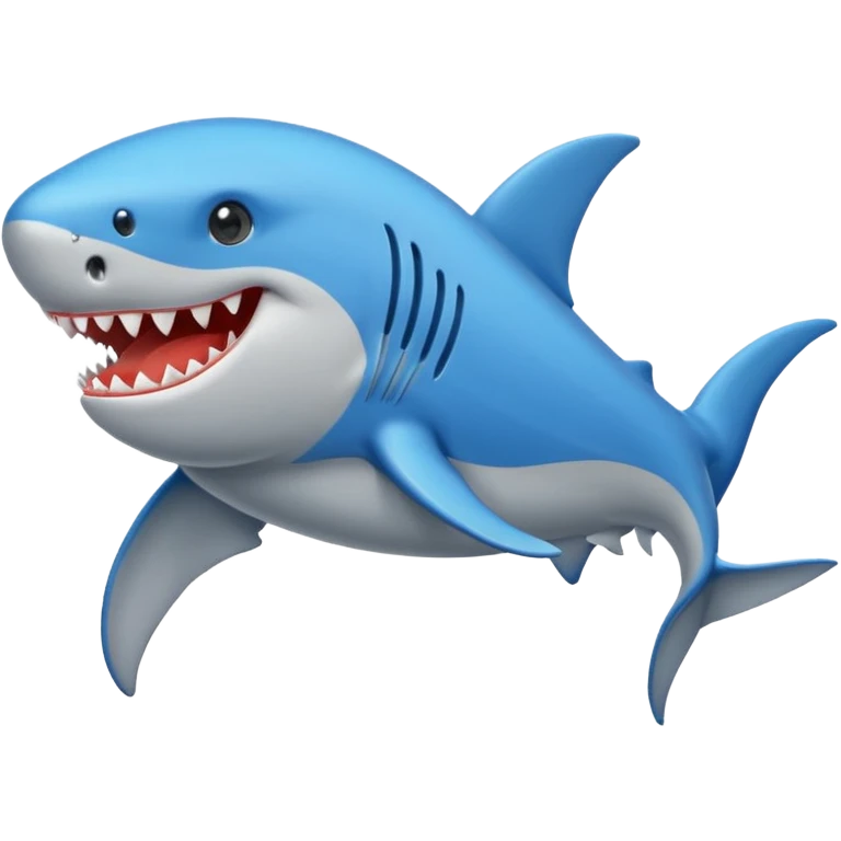 Un tiburón con tenis azules  emoji