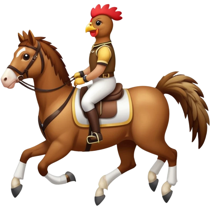 Chicken jockey emoji