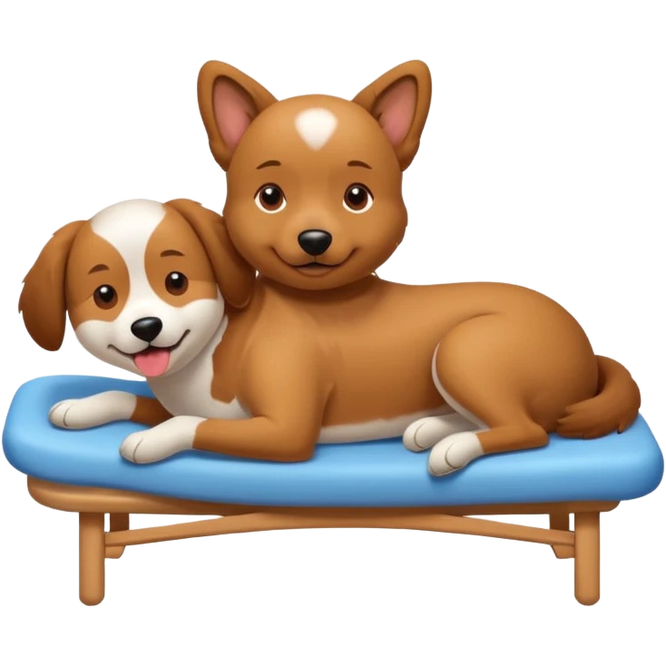 dog getting massage emoji