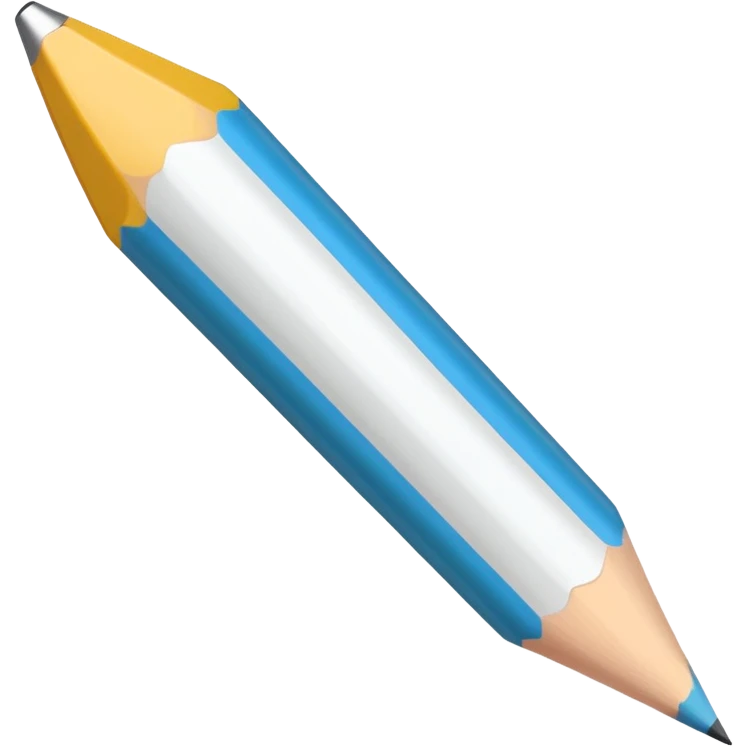 white colored pencil with a sharp tip emoji