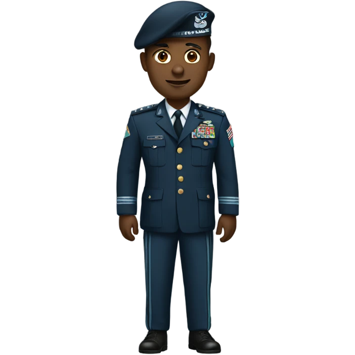 Military intelligence black male emoji