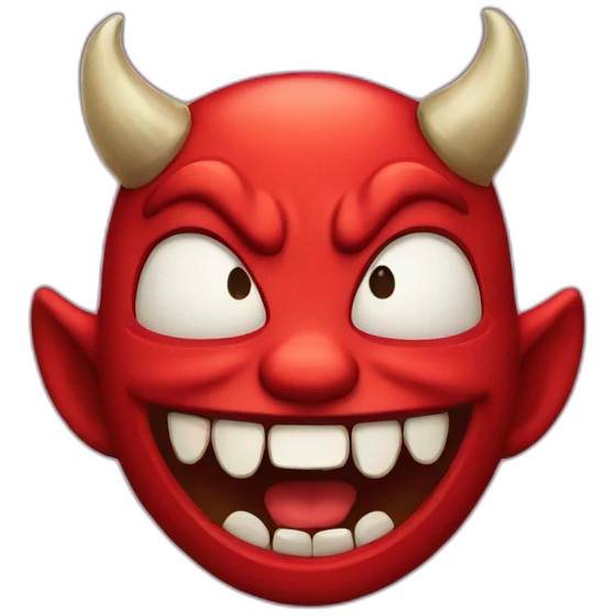 a funny devil emoji
