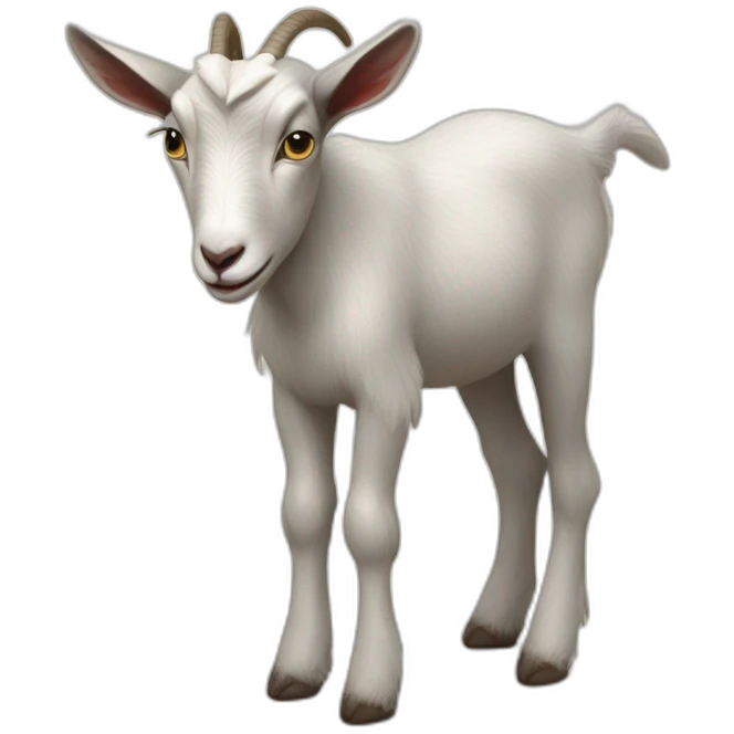 Goat nibbling on someone s pants emoji