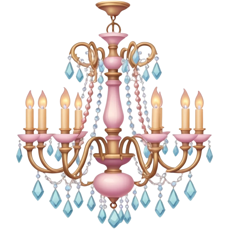  pastel warm-colored romantic chandelier emoji