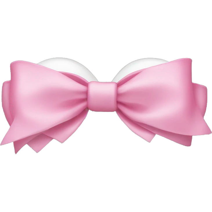 white heart with pink bow emoji