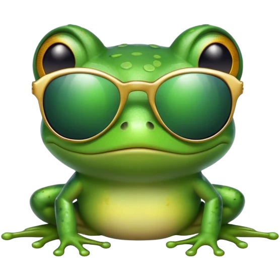 Frog wearing sunglasses emoji