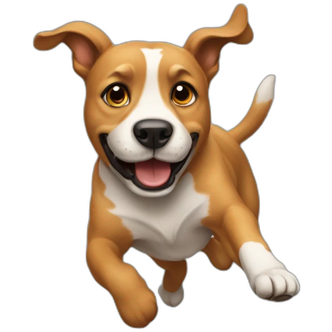 Dog jumping emoji