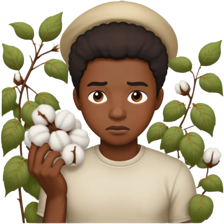 Slave not happy about picking cotton emoji