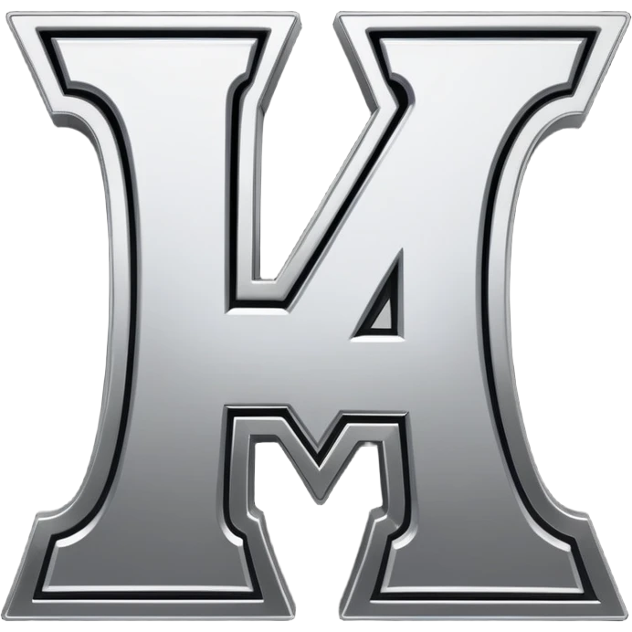 western style graffiti connected BLK letters with metallic silver outline, transparent background, only the letters visible, simple design for Discord emoji