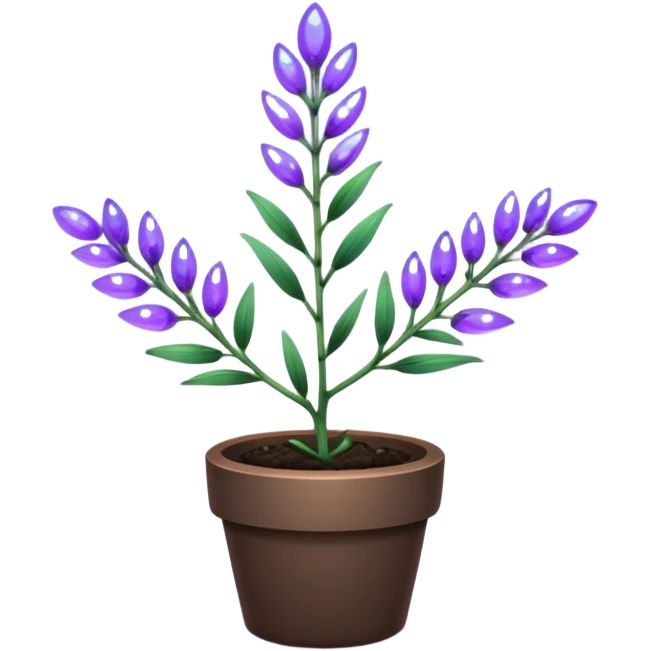 create a holographic lavender plant emoji