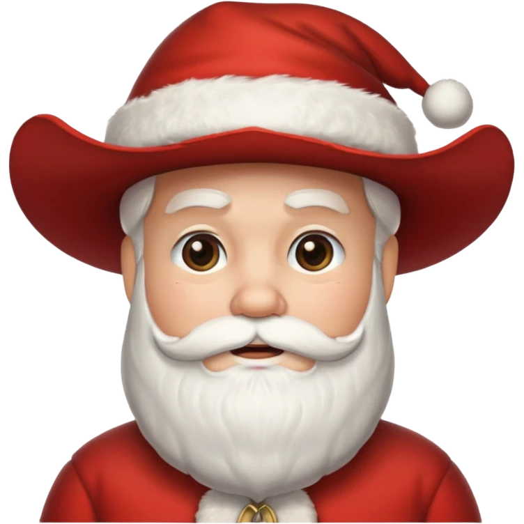 Santa with a cowboy hat emoji