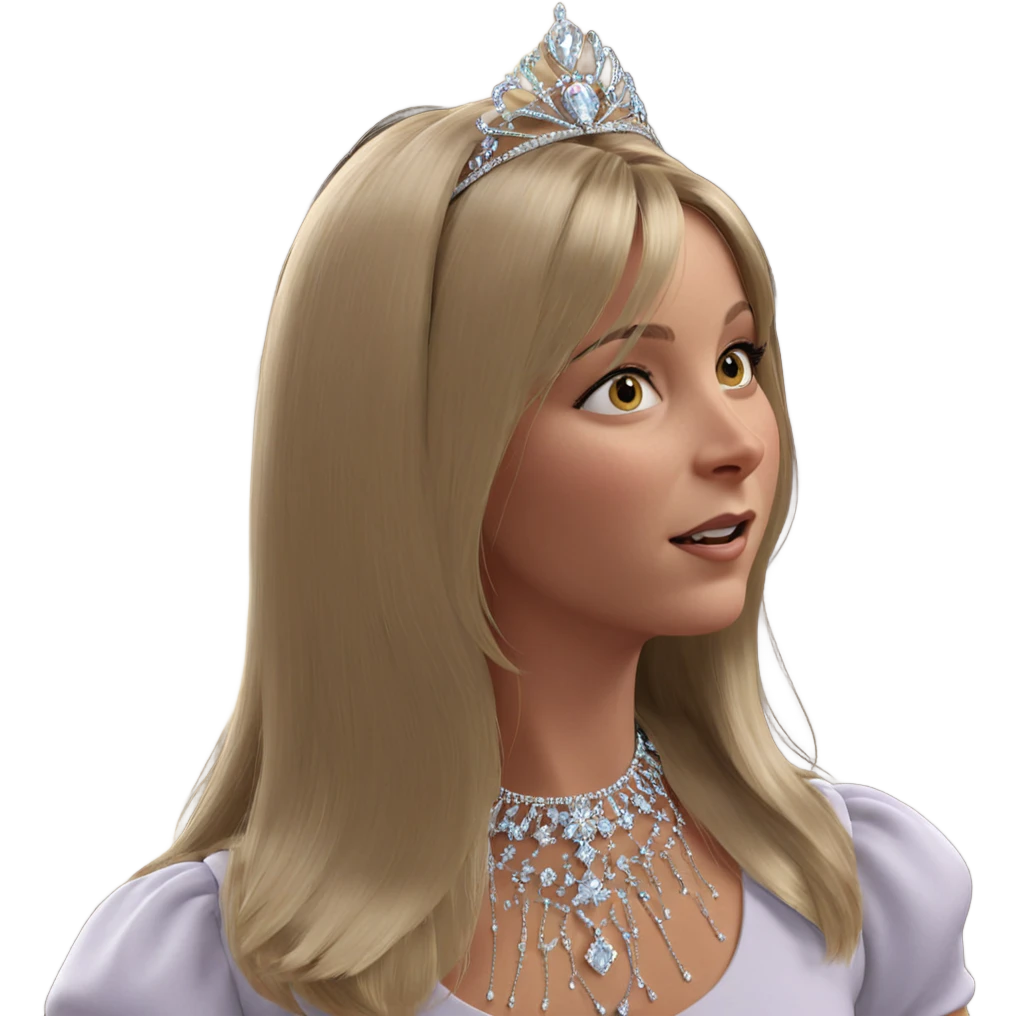 elegant girl in tiara emoji