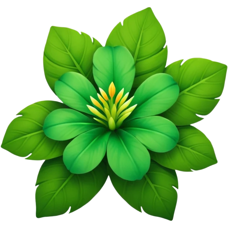 Tropical green flower emoji