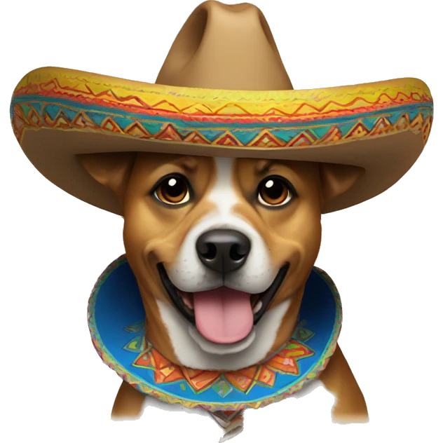 dog wearing a sombrero emoji