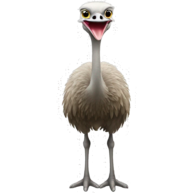 Ostrich standing right emoji