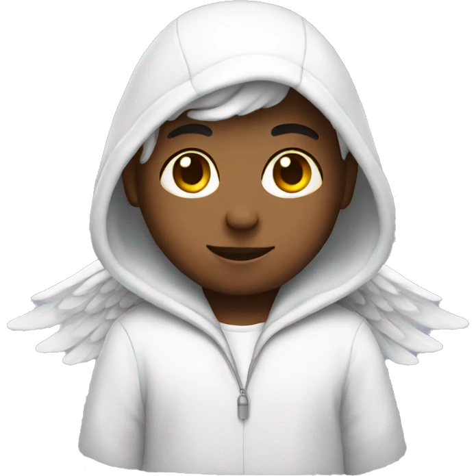 Angel wearing a hoodie emoji