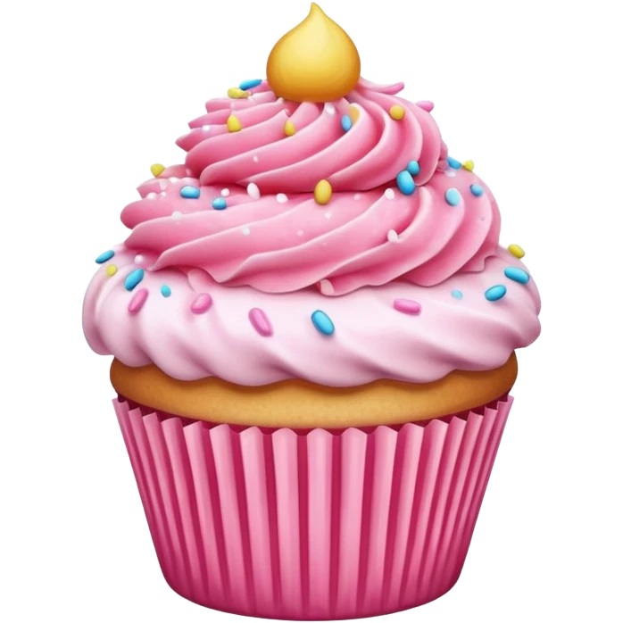 Cupcake with pink icing emoji