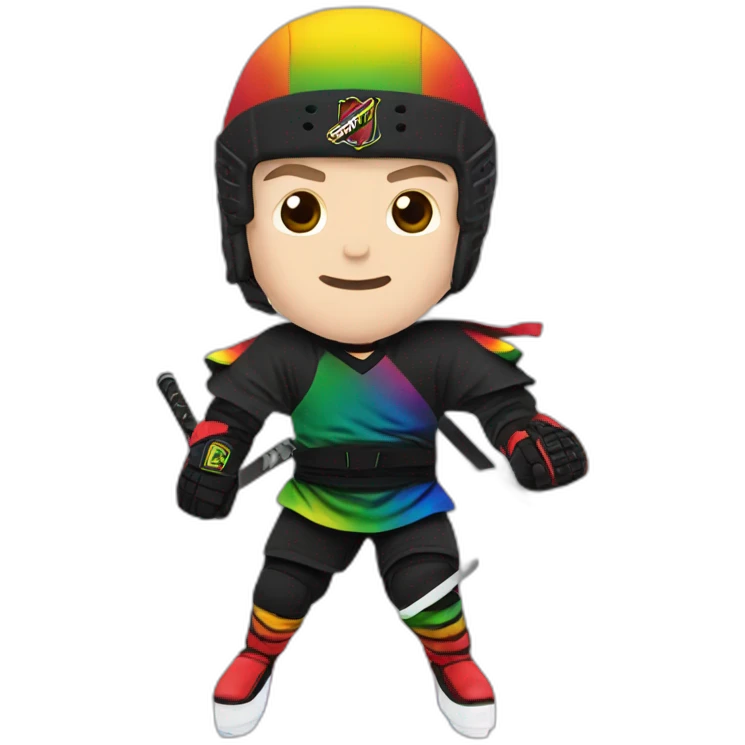 Jonathan Toews as a rainbow ninja emoji