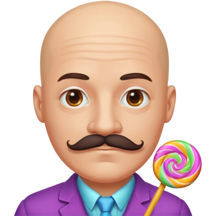 bald candy mustache candyman emoji