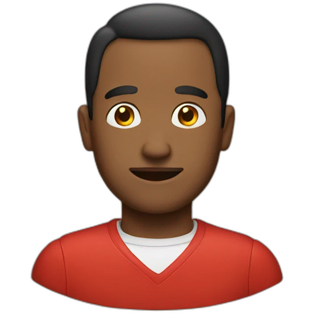 man in red emoji