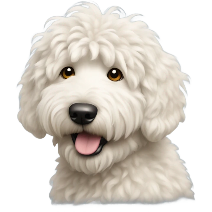 White golden doodle emoji