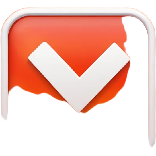 a checkbox with a white checkmark over top of a red to orange gradient backround checkbox emoji