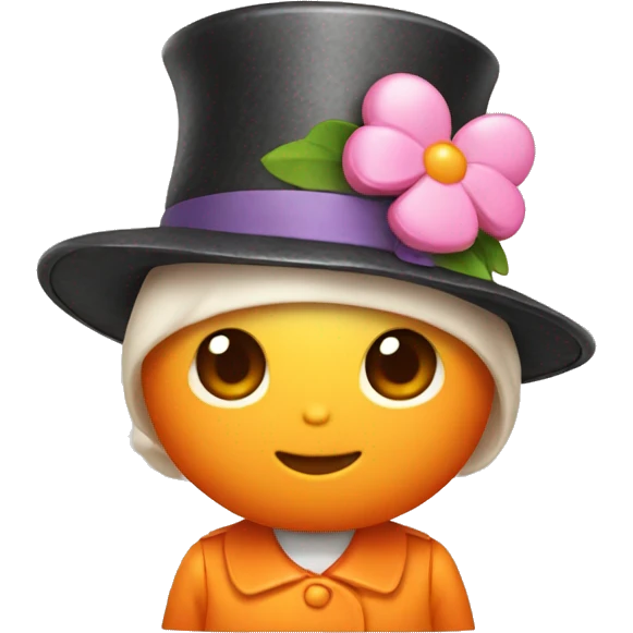 hello kitty emoji orange with hat emoji