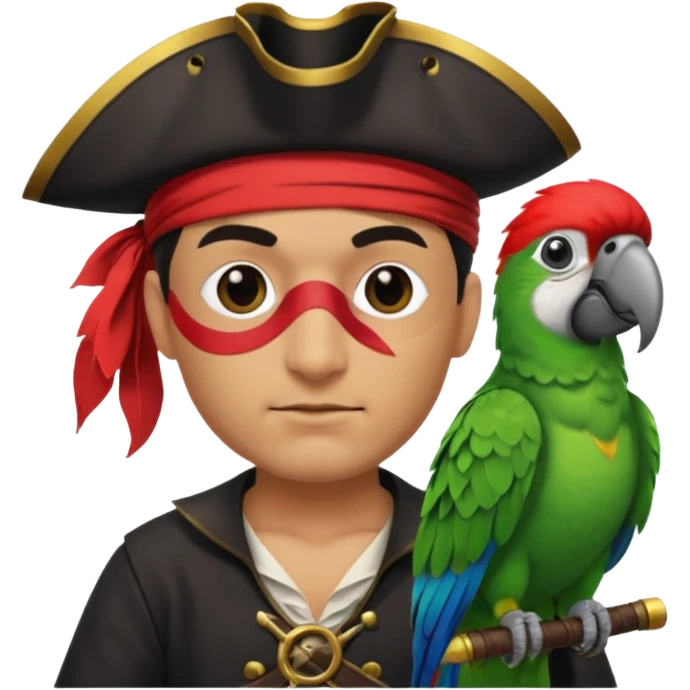 pirate and parrot emoji