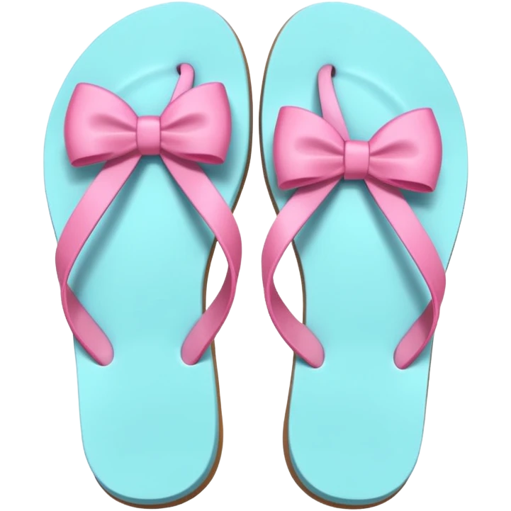 White Flip Flops With Pink Bows emoji