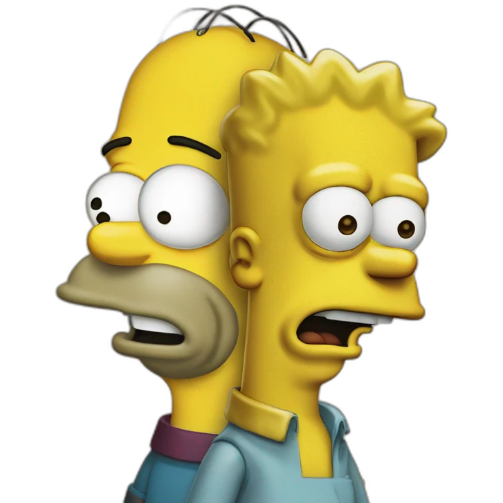 Eva elfie and homer simpson emoji