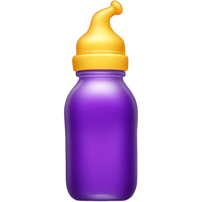 baby bottle with purple juice emoji