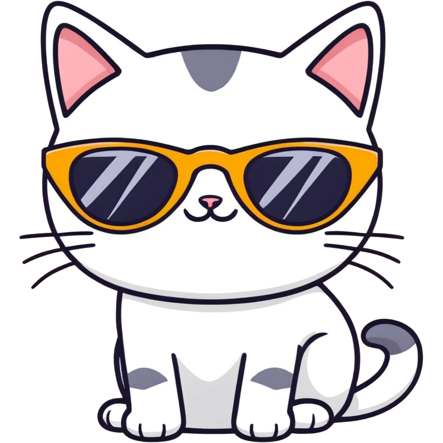 Cat with sunglasses emoji