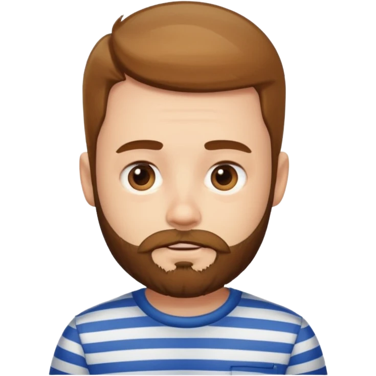 bearded boy in striped shirt emoji
