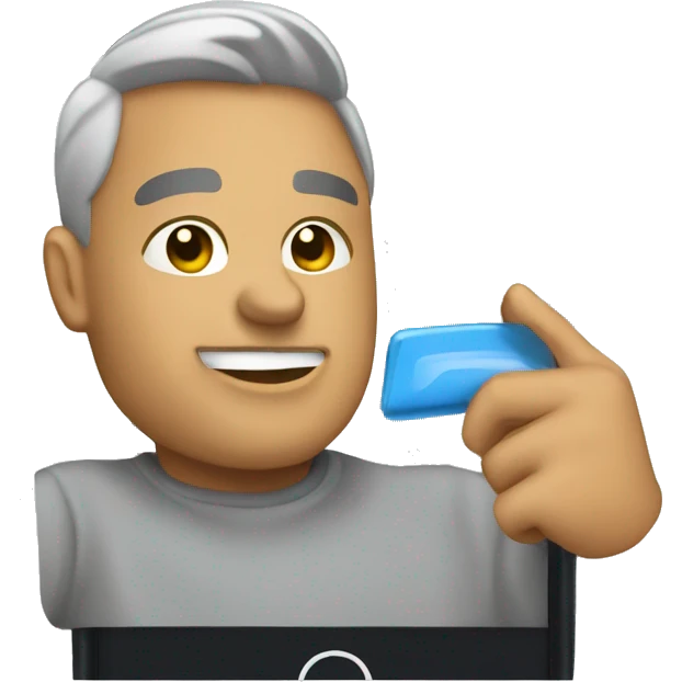 swipe up on phone emoji