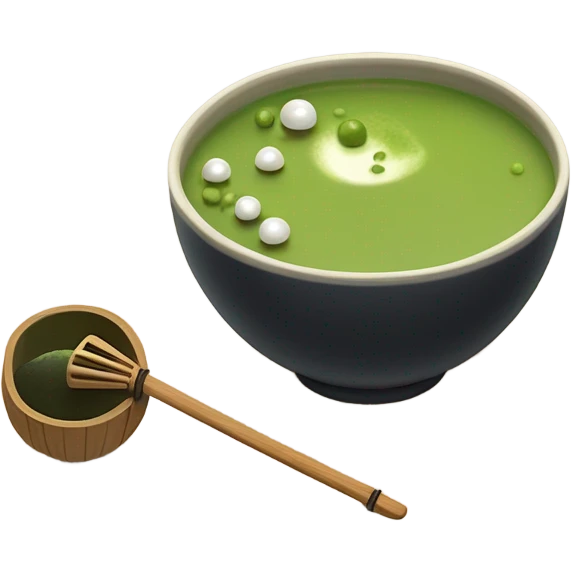 matcha ceremony on boba matcha tea emoji