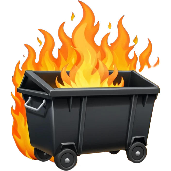 Dumpster fire 2025 emoji