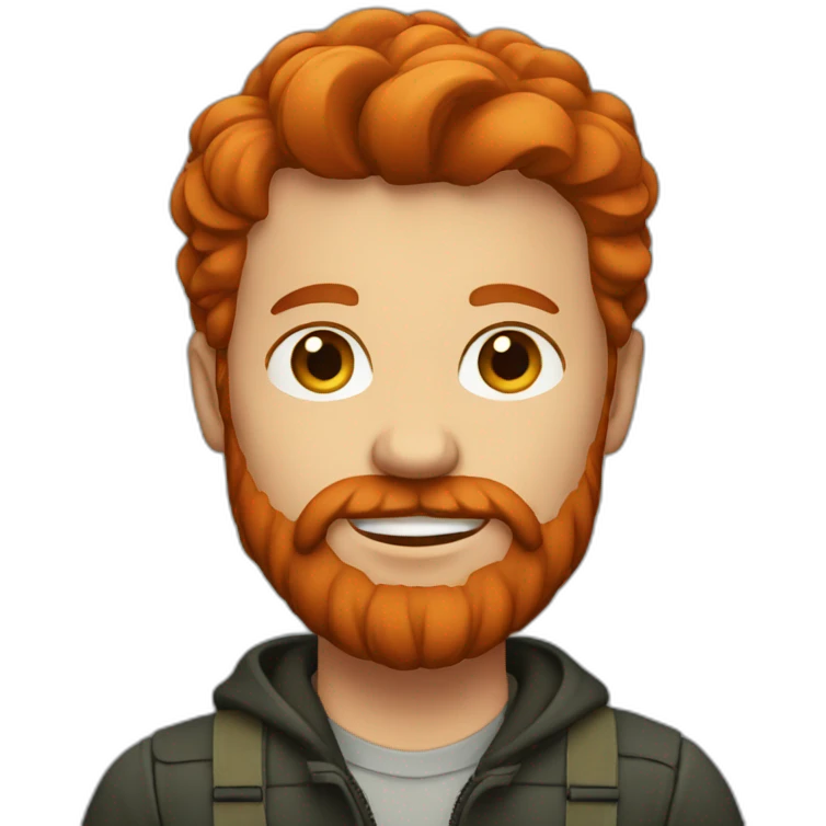 red headed man with beard emoji