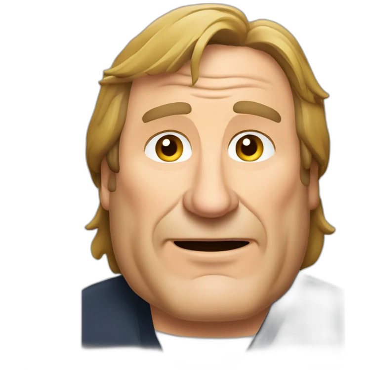 Gérard Depardieu with beer emoji