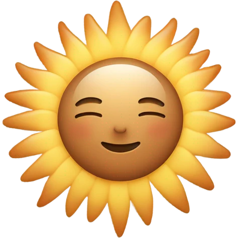 pastel brown sun emoji