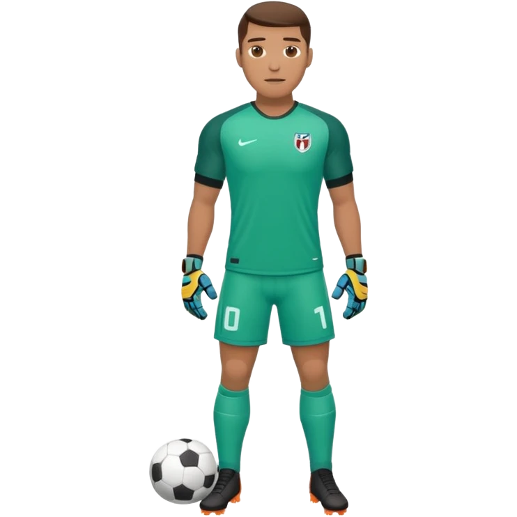 soccer goalkeeper full body and football boots emoji