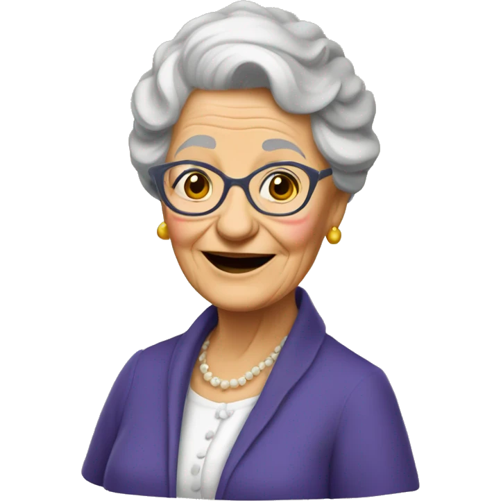 Grand mere joyeuse  emoji