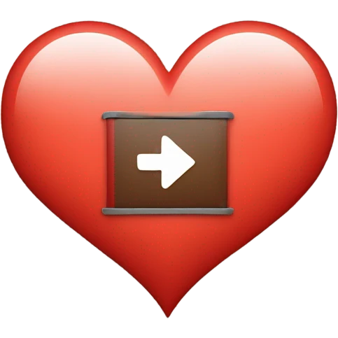 A heart which has battery in it, the battery is low emoji