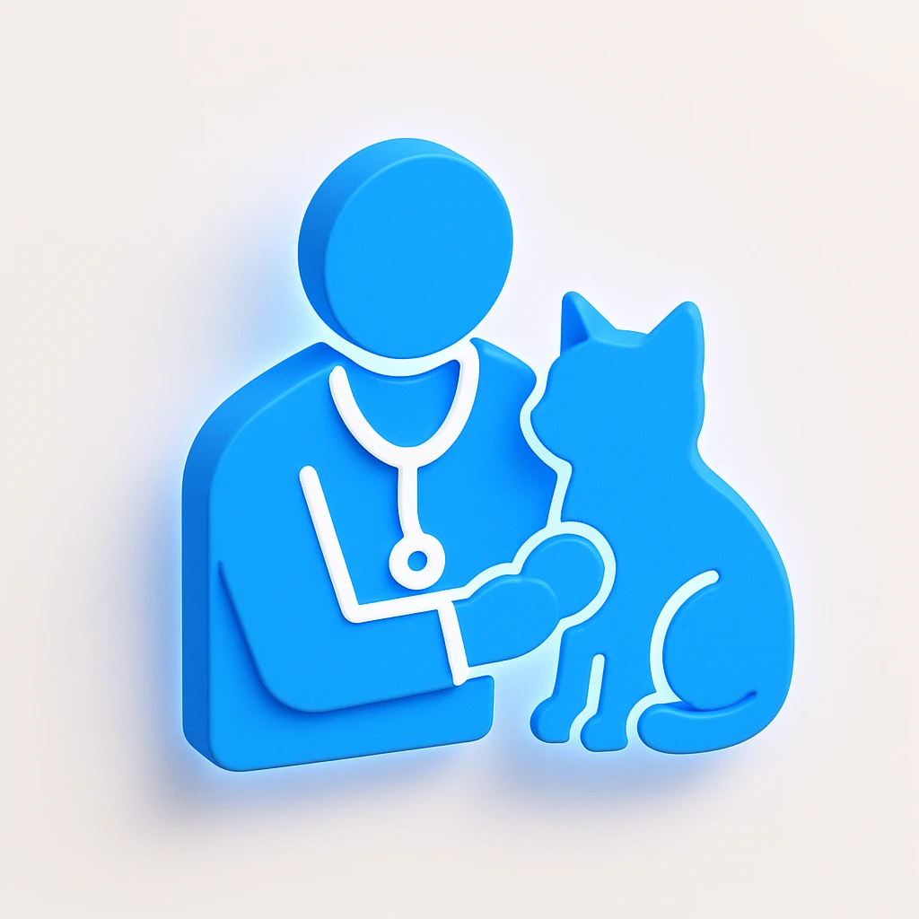 veterinarian examining a cat emoji