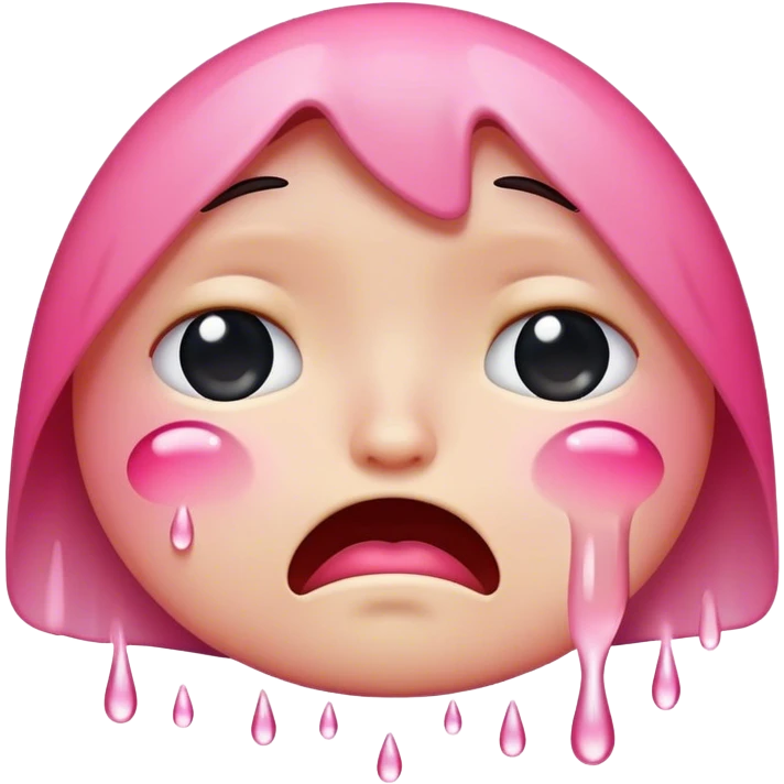 Emoji crying pink tears emoji