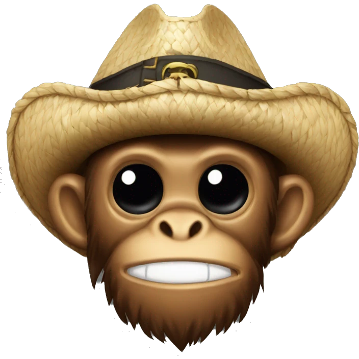 monkey straw hat pirate emoji
