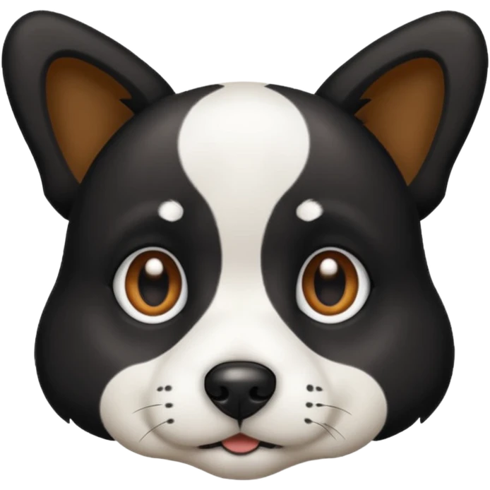 black and white dog spotted emoji
