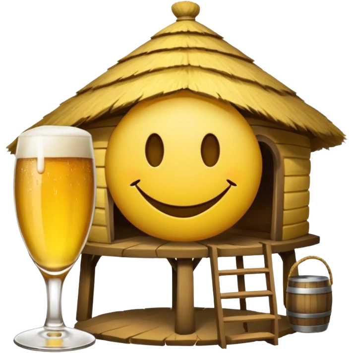 Ein lachender Smilie mit Bierglas und Gamsbart Hut emoji