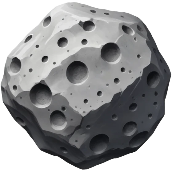 rocky asteroid in space emoji