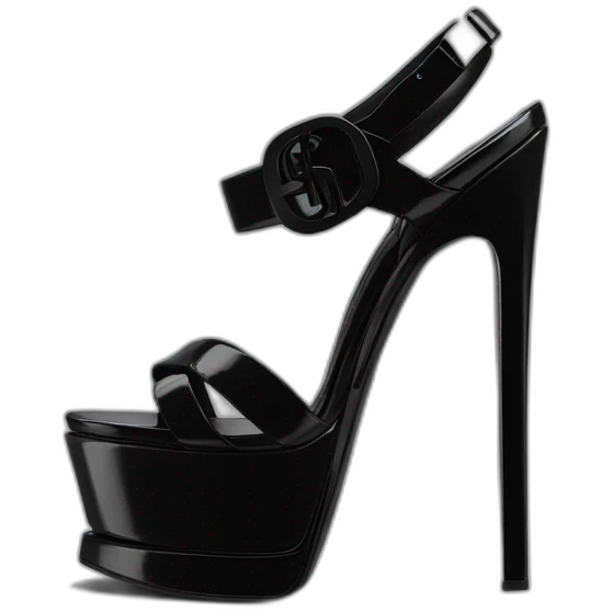 Ysl heel sandal TRIBUTE PLATFORM SANDAL black PATENT LEATHER emoji