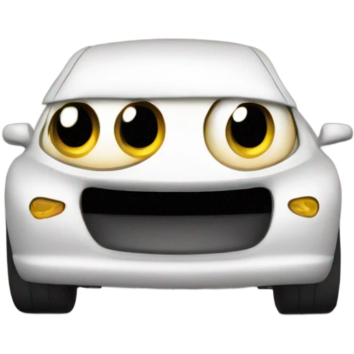 Car with eyes emoji